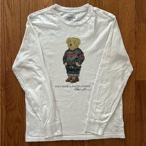 Winter Bear Polo Ralph Lauren LS Shirt Size XL (18-20)
